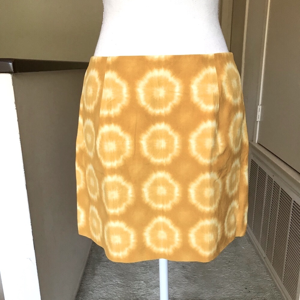 J.Crew silk tie-dye mini skirt